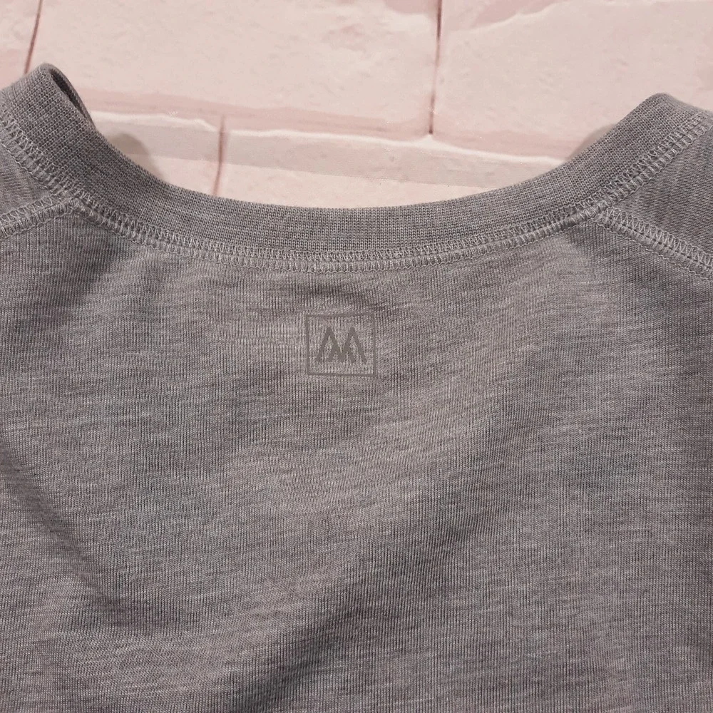 Mizzen + Main Sweater Mens 2XL Henley Neck Gray Pullover Modal Blend